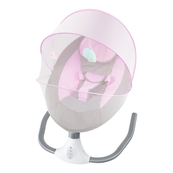 Babysving, Elektrisk, 4-Hastighedsfunktion,Pink