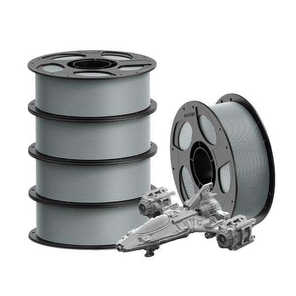 3D-tulostimen filamentti, PETG-materiaali, 1,75 mm halkaisija,5KG Harmaa