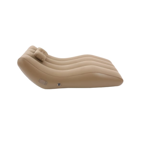 Oppustelig Loungestol, Ergonomisk Design, Hurtig Oppustning,Khaki