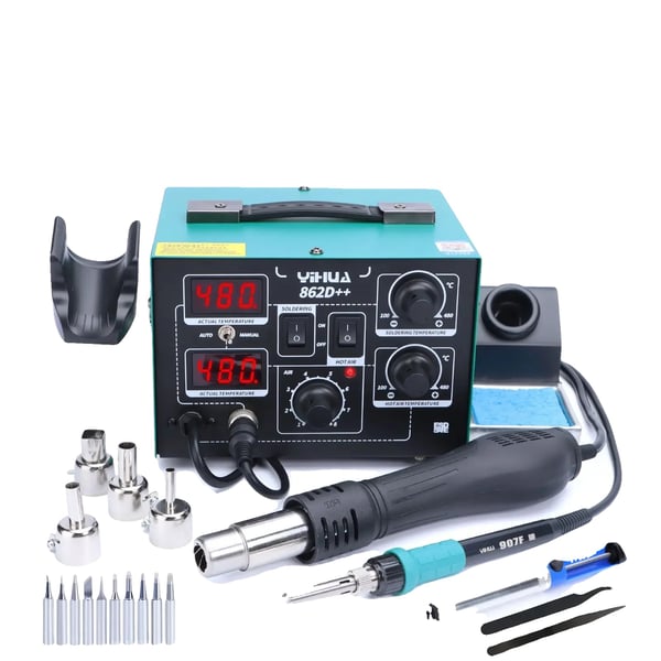 Lödpenna, Elektrisk Station, Gör-det-själv Reparationssats,220V EU-a, 862D SET02 Lödpenna, Elektrisk Station, Gör-det-själv Reparationssats,220V EU-a, 862D SET02