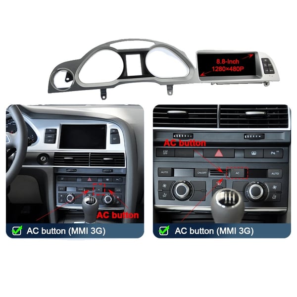 CarPlay-näyttö, langaton yhteys, sisäänrakennettu GPS,2010-2011 Carplay