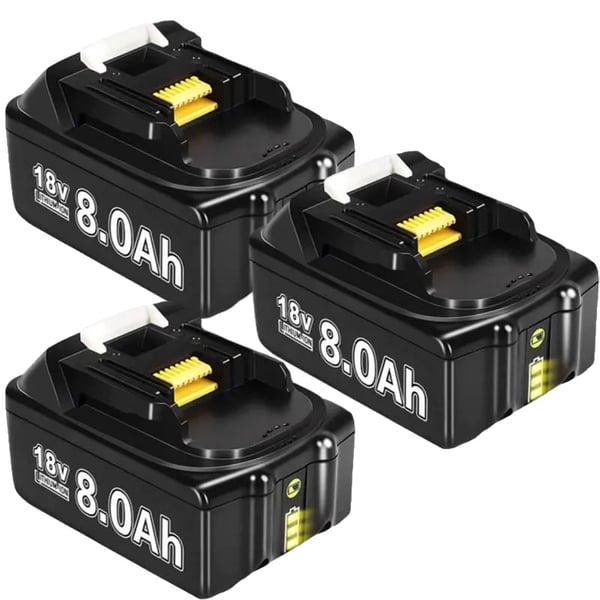 Vaihtobatteri, 8000mAh kapasiteetti, yhteensopiva BL1830-sarjan kanssa,3PCS 8.0Ah