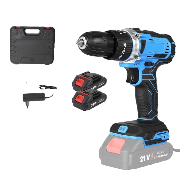 Sladdlös Borrmaskin, 35 N·m Vridmoment, 29-Delars Startkit, EU, 2 Batterier