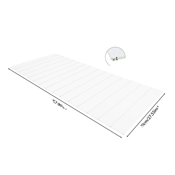 Badkarstray, Fällbar Design, Hållbart PVC-material,VIT