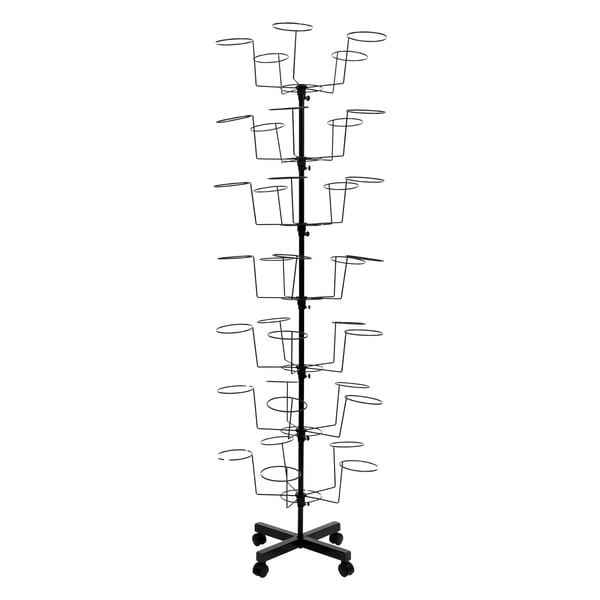 Hat Rack, 7-lags organizer, pladsbesparende design,sort