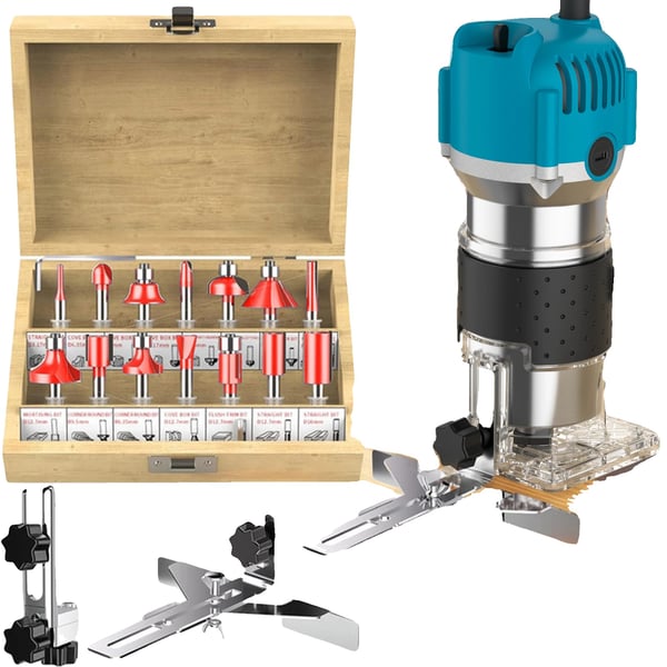 Träfräs, Kraftfull 800W Motor, Transparent Bas,pappkartong Träfräs, Kraftfull 800W Motor, Transparent Bas,pappkartong