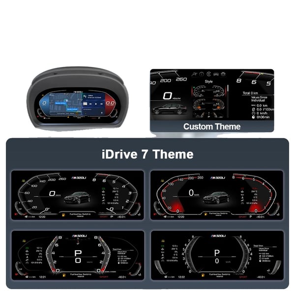 Instrumenttipaneeli, yhteensopiva BMW 3-sarjan E90 E91 E92 E93 2005-2012, langaton yhteys, mukautuvat ominaisuudet,E90 Carplay versio