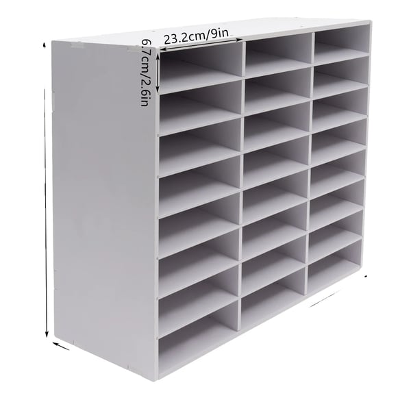 Litteraturorganisator, 24 rum, robust konstruktion,HVID