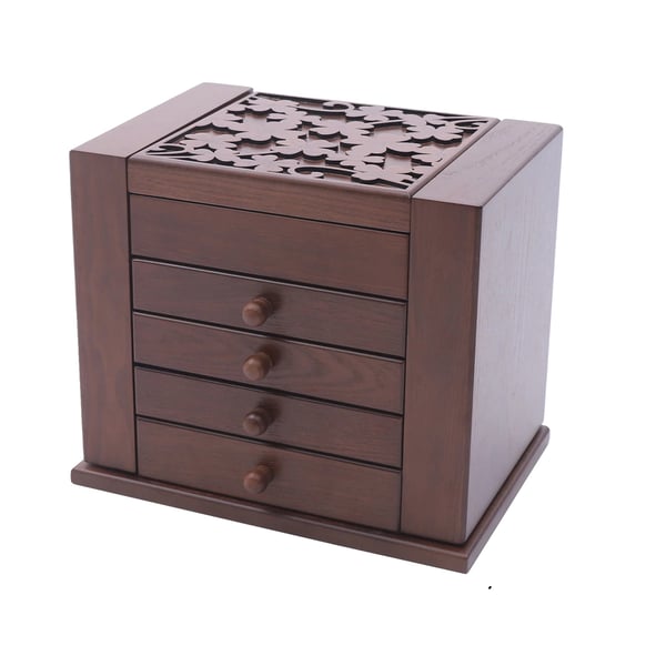 Smykkeorganisator, Vintage Design, Stor Kapacitet,Brun