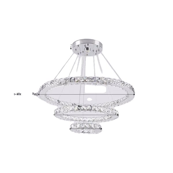 Riippuvalaisimet, moderni kattokruunu, kristallikoristeet, , 3rings D40xD30xD20cm, remote control Riippuvalaisimet, moderni kattokruunu, kristallikoristeet, , 3rings D40xD30xD20cm, remote control