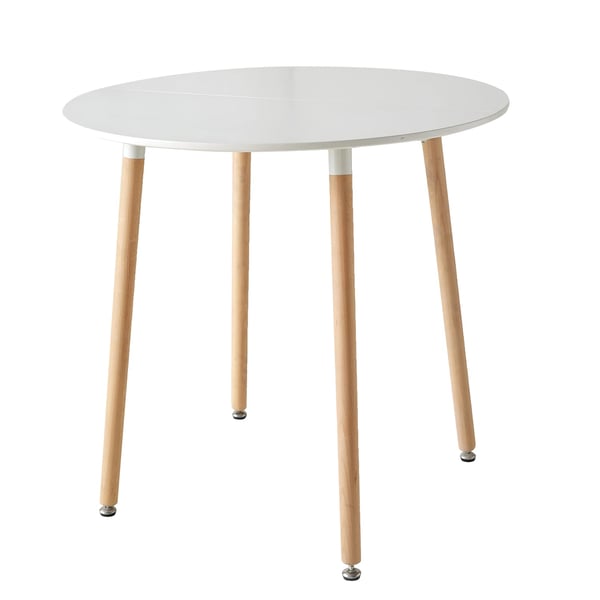 Rund matbord, modern design, massiva bokben