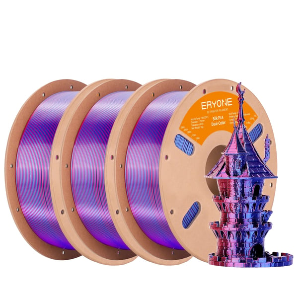 Kaksivärinen filamentti, mattasilkkipinta, FDM 3D-tulostimelle,Punainen Sininen 3kg
