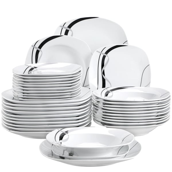 Astiasarja, Posliinimateriaali, Elegantti Neliömuoto,36-KAPPALETTA