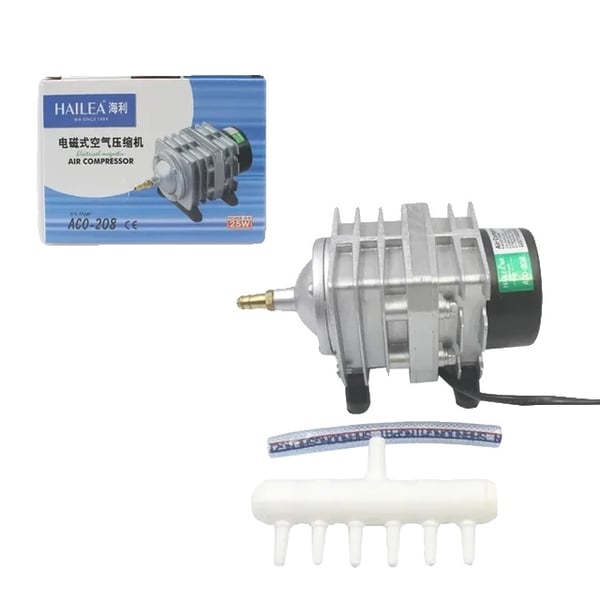 Luftkompressor, 70L/min flödeshastighet, idealisk för akvarier, ACO-208 25W, EU-adapter 220V-50HZ-b
