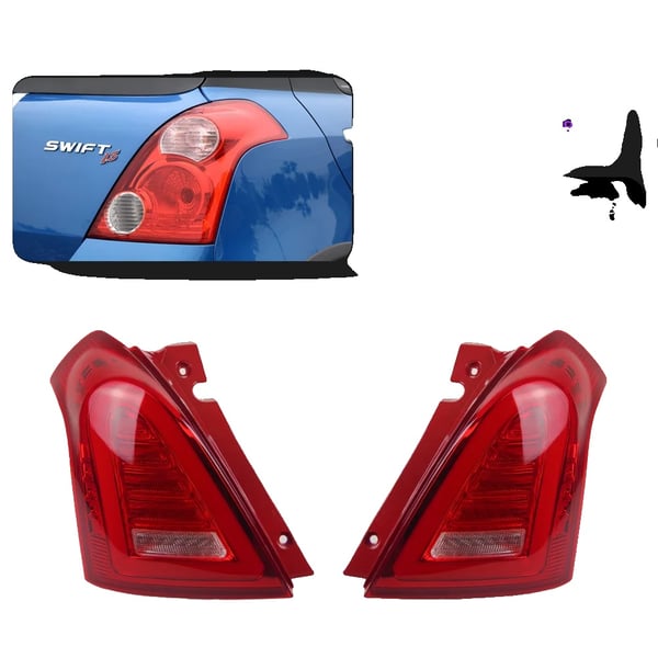 Bakljusmontering för Suzuki Swift, LED-teknik, Enkel installation, Röd