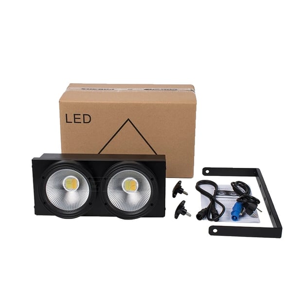 LED COB Blinder, 200W Effekt, Dubbel Belysningsalternativ,Kall Varm Vit, EU-kontakt
