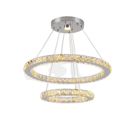 Kronlampa, LED-belysning, Elegant design,2ringar D50XD30cm, Kall Vit-c Kronlampa, LED-belysning, Elegant design,2ringar D50XD30cm, Kall Vit-c