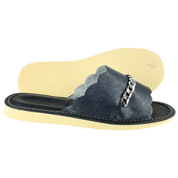 Eleganta damtofflor med kedja, damtofflor 36