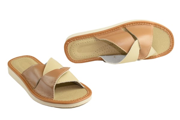 Naisten avonaiset tohvelit, naisten tohvelit cappuccino/beige 36