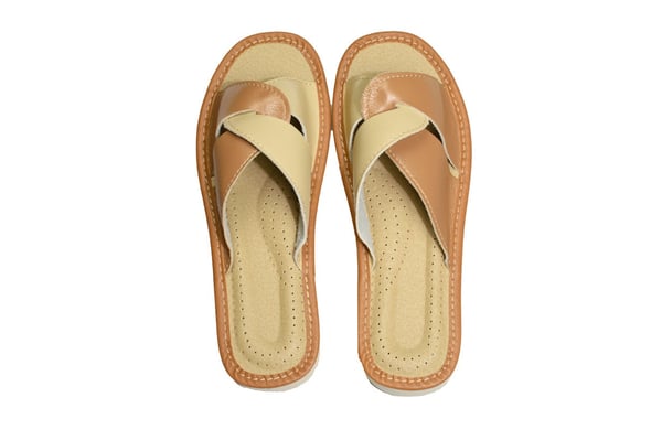 Naisten avonaiset tohvelit, naisten tohvelit cappuccino/beige 36