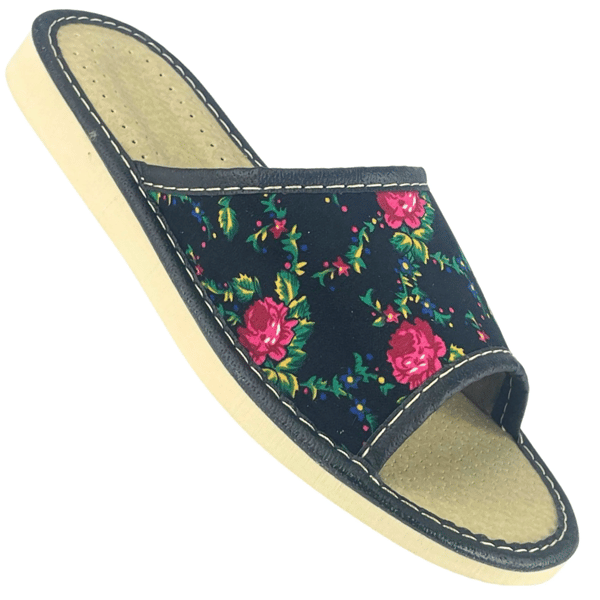 Naisten tohvelit highlander-aiheella, mustat, highlander-tossut 40