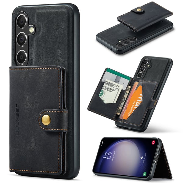 Galaxy S23FE - Stilrent Plånboksfodral med Magnetisk Hållare