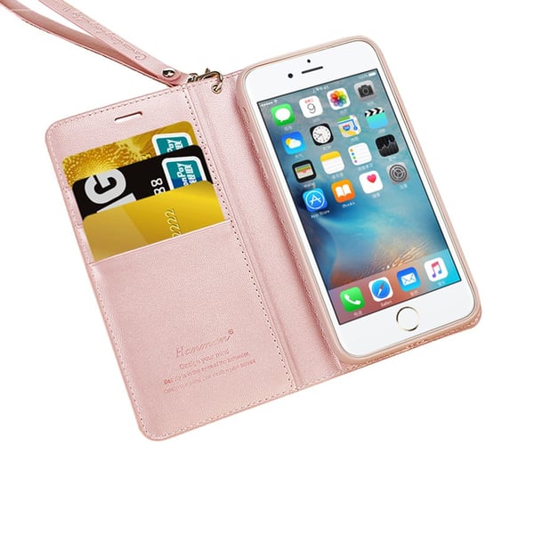 iPhone 6/6S - Stilrent Läderfodral med Plånbok (T-Casual)