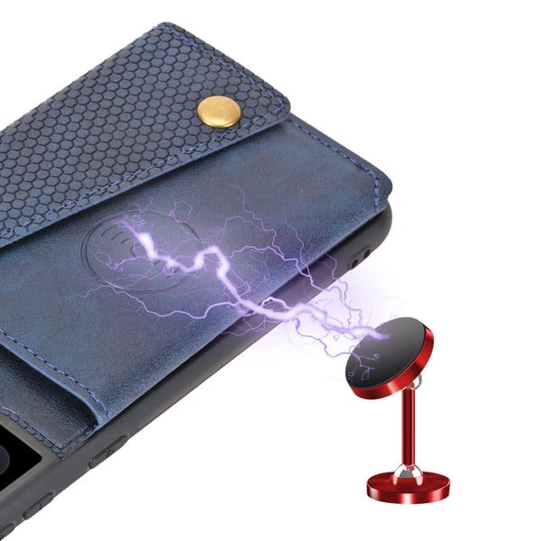 iPhone 15 Plus - Lyxigt PC-läder Retro Flip Fashion Plånboksfodral