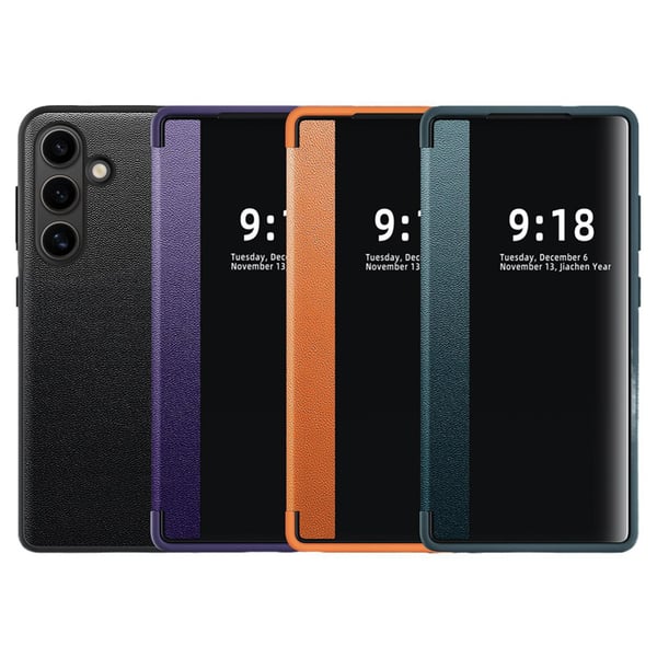 Samsung Galaxy S24 Plus  Slimmat Leman-fodral med smart fönster