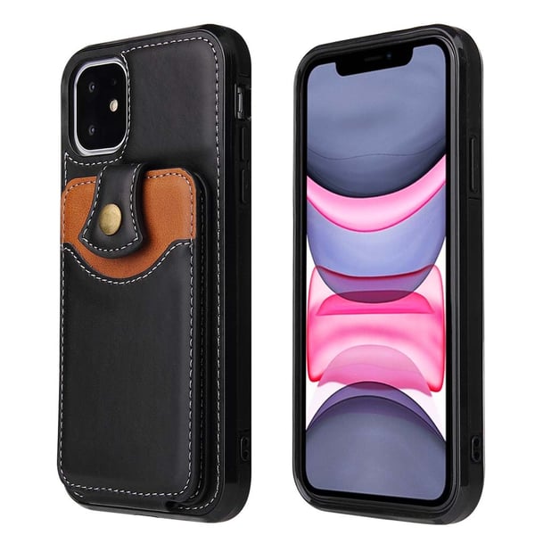 iPhone 11 - Professionellt Stilsäkert Skal med Korthållare