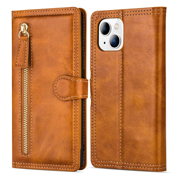 iPhone 13 - Plånboksfodral med 5 Kortplatser & Myntfack