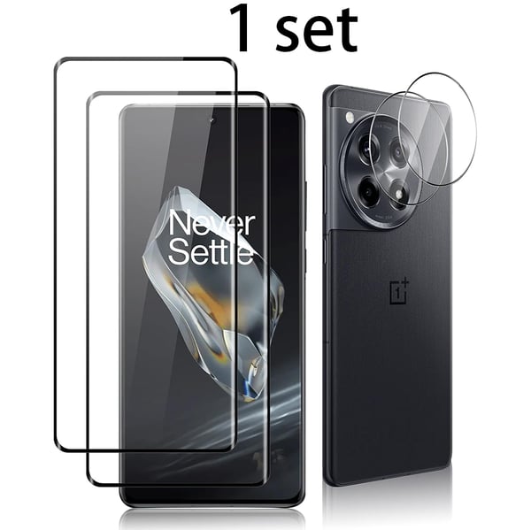 Ultimat 3D-skydd för OnePlus 12 - Med Kameralinsskydd i ett set