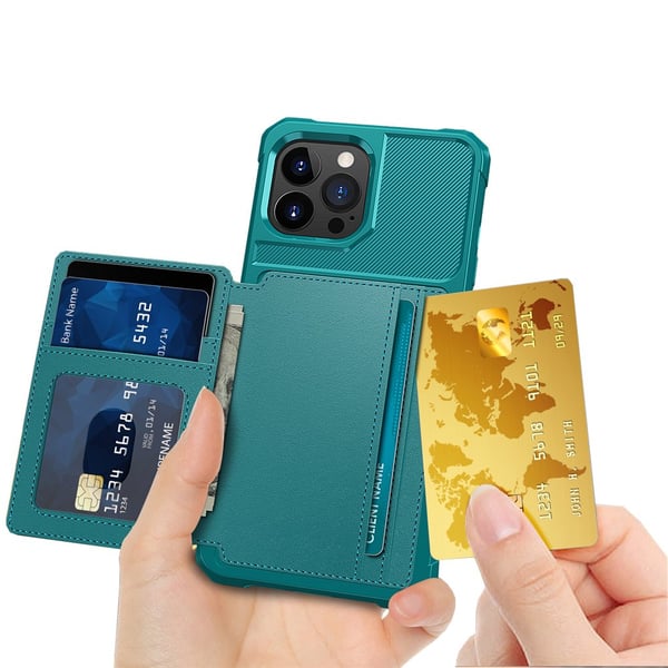 iPhone 14 Pro Max - Effektfullt Stilrent Skal med Korthållare