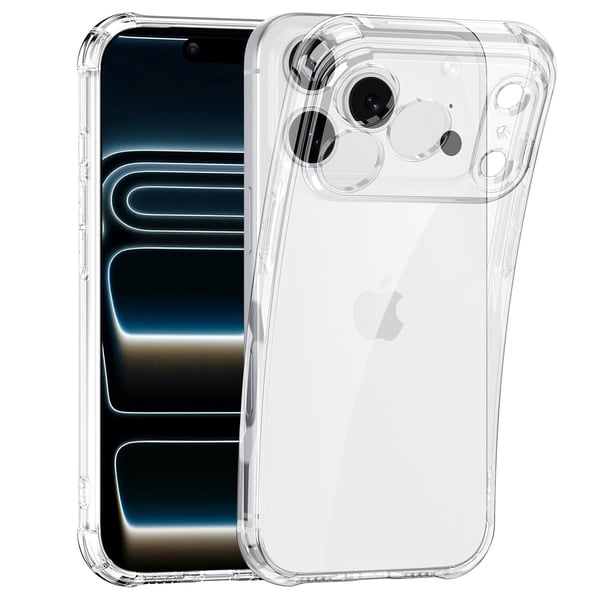 iPhone 17 Pro Smart Skyddsskal i silikon  Transparent & färgglatt skydd