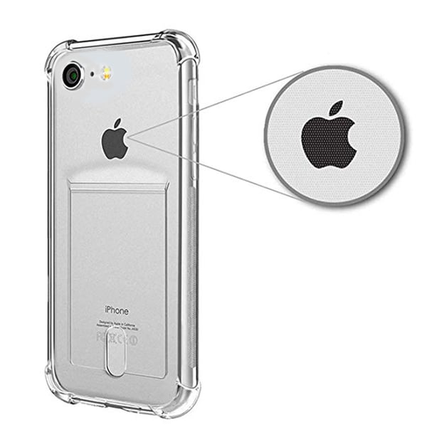 Skyddande Silikonskal Korthållare - iPhone 7