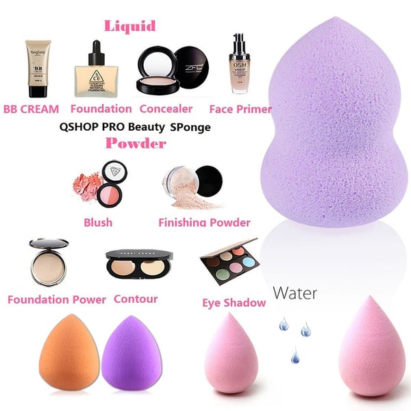 4 Stycken Kosmetiska Makeup Puffar / Svampar