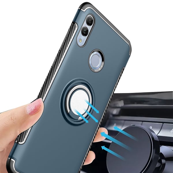 Praktiskt Skal med Ringhållare - Huawei P Smart 2019