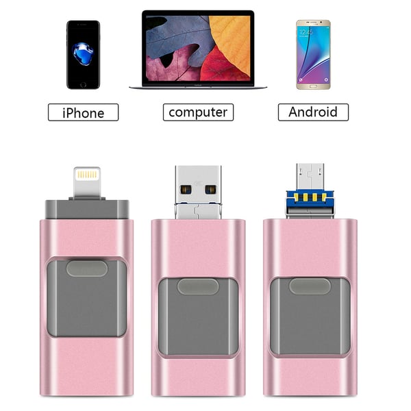 Lightning/Micro-USB-Minne - (Spara ner från din telefon) 128Gb