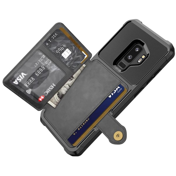 Praktiskt Slittåligt Skal med Kortfack - Samsung Galaxy S9+