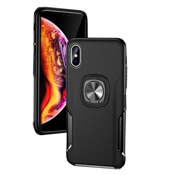 Smart Stilrent Skal med Ringhållare LEMAN - iPhone XR