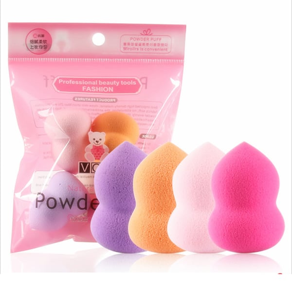 4 Stycken Kosmetiska Makeup Puffar / Svampar