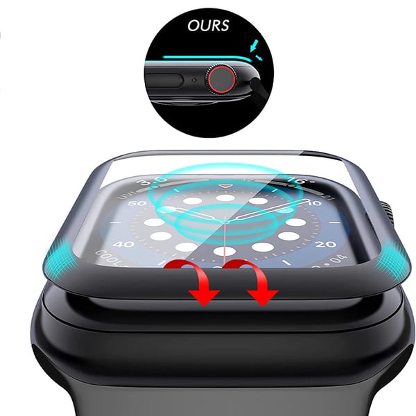 3-PACK Skärmskydd Apple Watch Series 1/2/3 38/42mm (Svart ram)