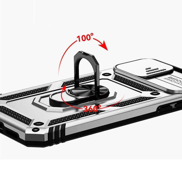 iPhone 12 - Elegant Skyddsskal med Praktisk Ringhållare