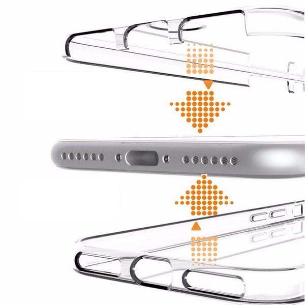 Dubbelsidigt Silikonfodral med Touchfunktion till iPhone X/XS