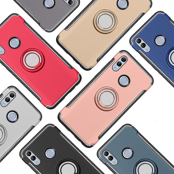 Praktiskt Skal med Ringhållare - Huawei P Smart 2019