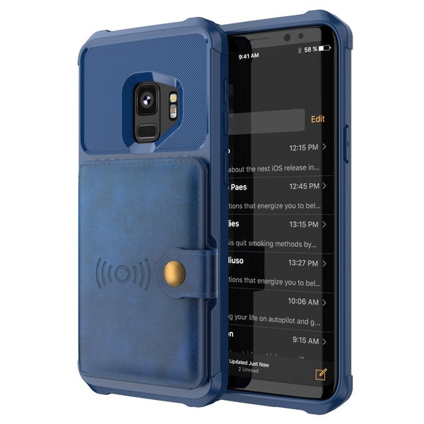 Samsung Galaxy S9 - Professionellt Hållbart Skal med Kortfack