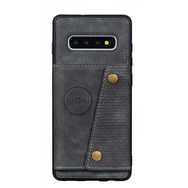 Kraftfullt Retro Skal med Korthållare - Samsung Galaxy S10+