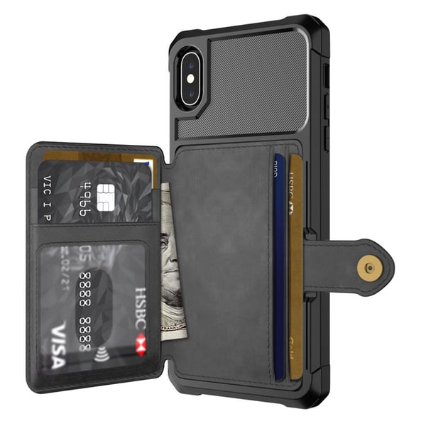 iPhone X/XS - Genomtänkt Skal med Kortfack