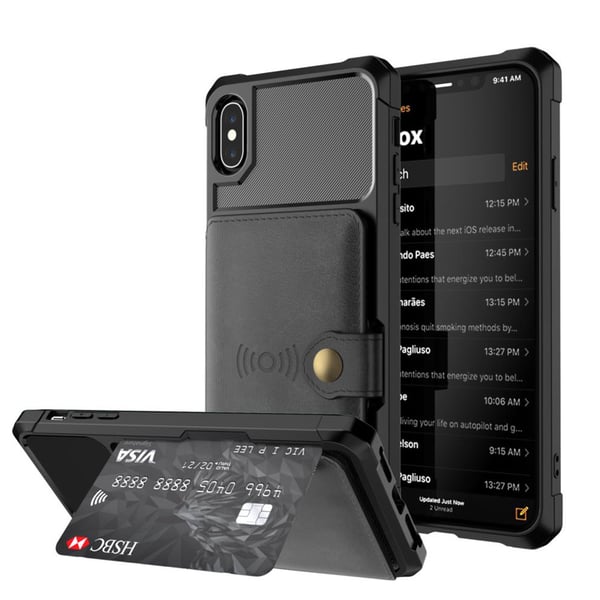 Genomtänkt Skyddsskal med Kortfack - iPhone XS Max
