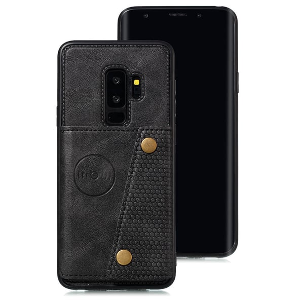 Samsung Galaxy S9 - Genomtänkt Retro Skal med Korthållare